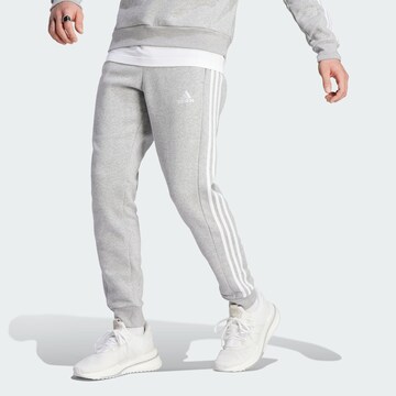 ADIDAS SPORTSWEAR Tapered Sporthose 'Essentials' in Grau: predná strana