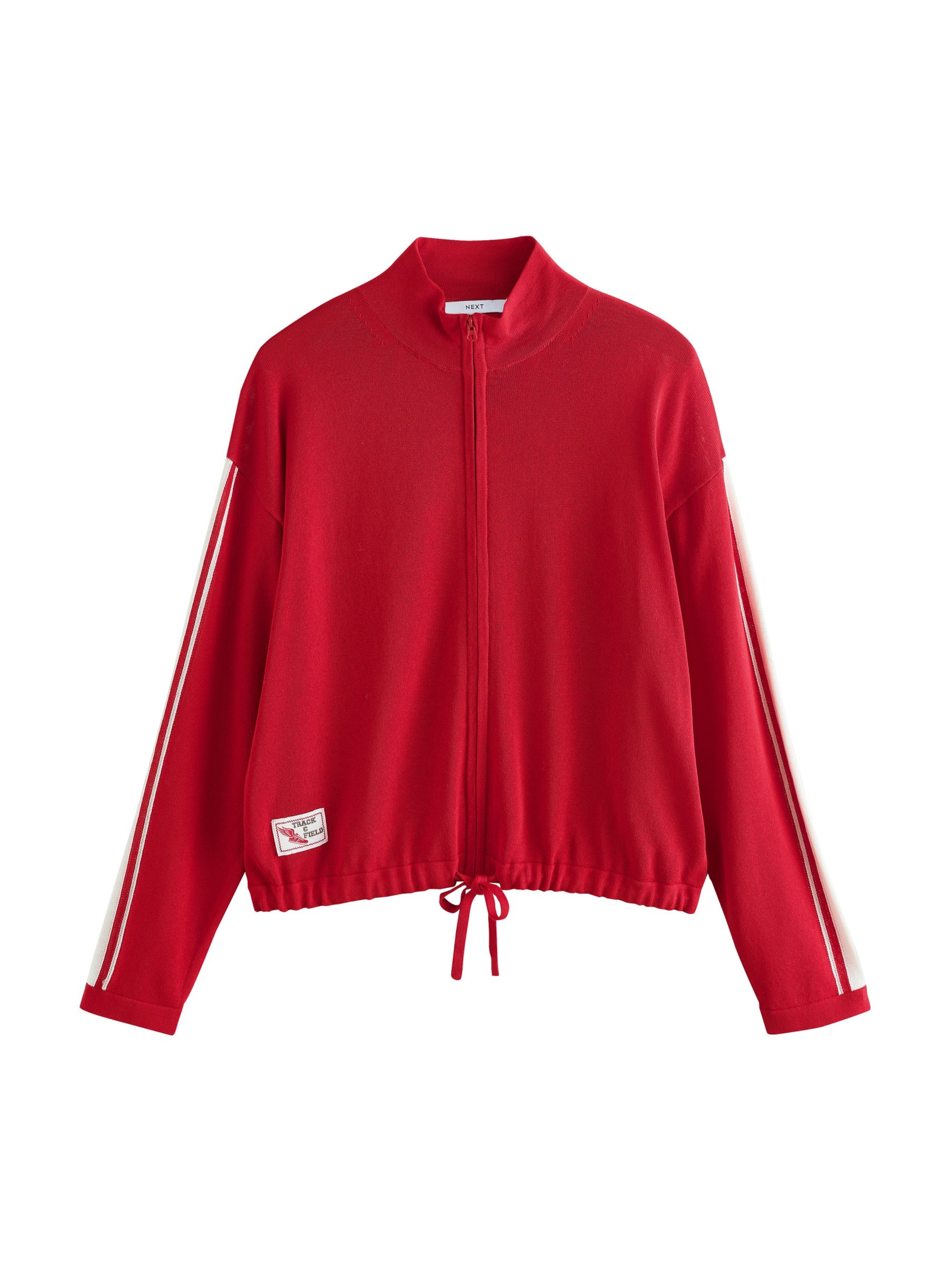 Next Strickjacke in XS in rot / offwhite, Produktansicht
