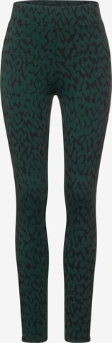 STREET ONE Slimfit Leggings in Groen: voorkant