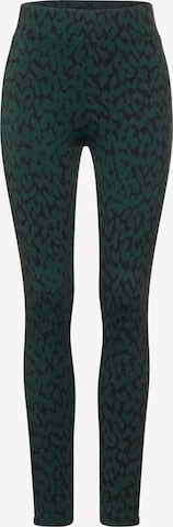 STREET ONE Slimfit Leggings in Groen: voorkant