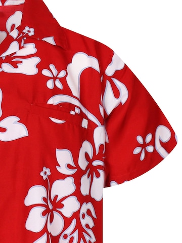 King Kameha Shirt 'Hibiscus' in Red