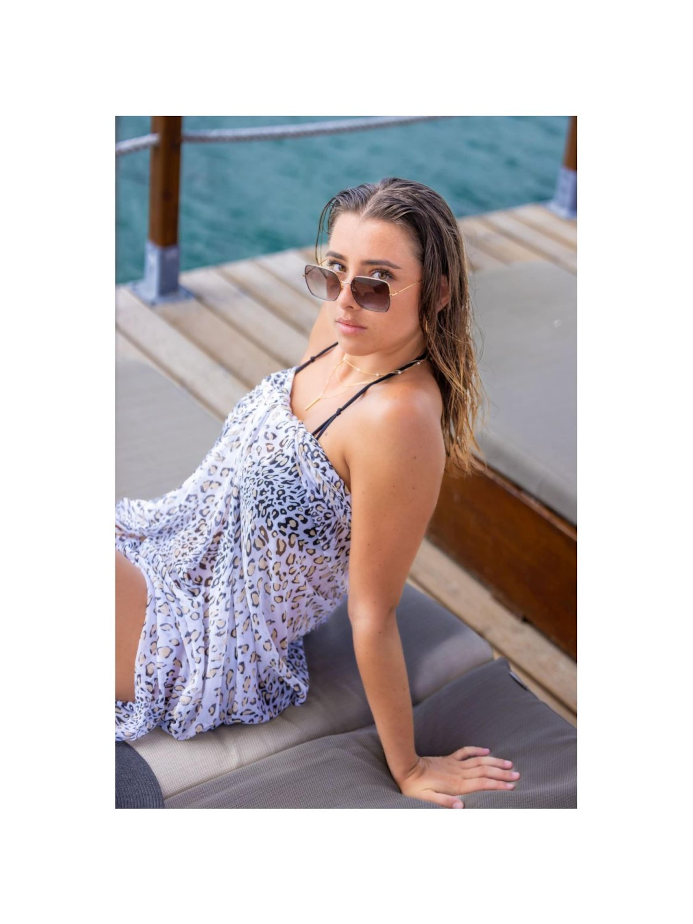 alberto cabale - Vestido de playa 'FELICITA' en blanco