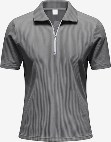 ALLTHEMEN Shirt 'Freiheit' in Grey: front