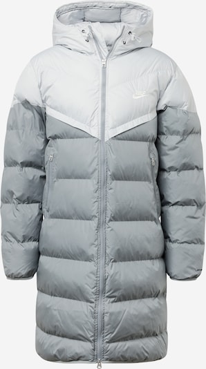 Nike Sportswear Overgangsfrakke i røggrå / lysegrå / hvid, Produktvisning