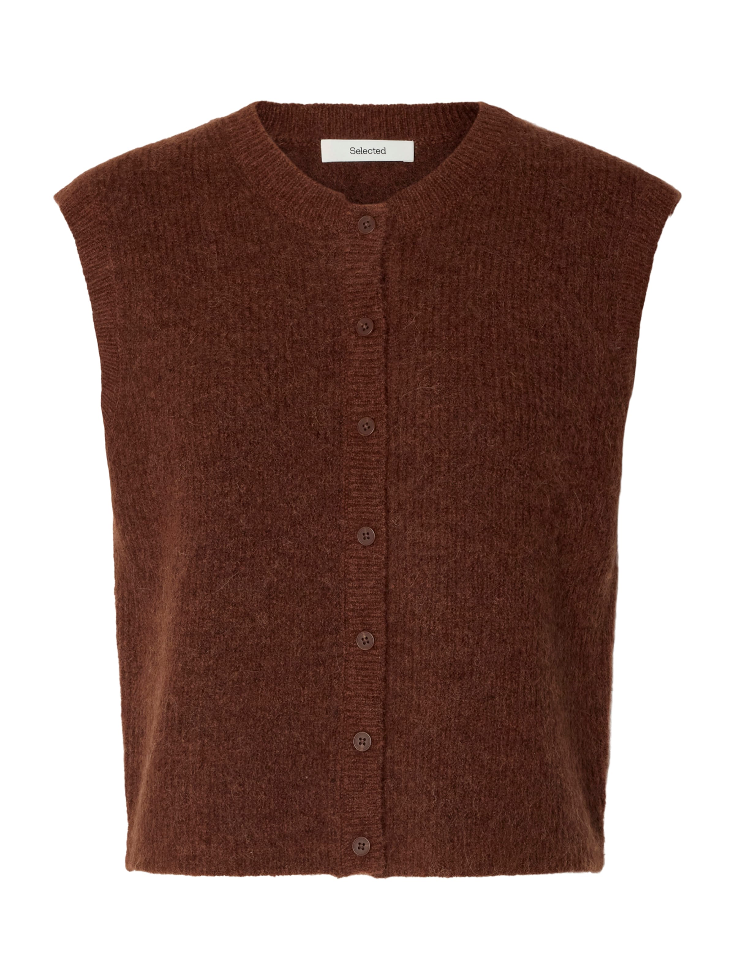 SELECTED Strickweste 'SLFLULU' in Rot: Vorderseite