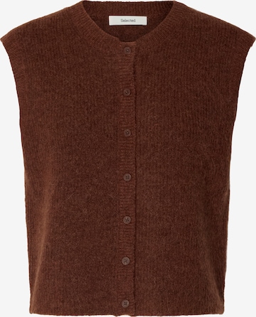SELECTED Strickweste 'SLFLULU' in Rot: Vorderseite