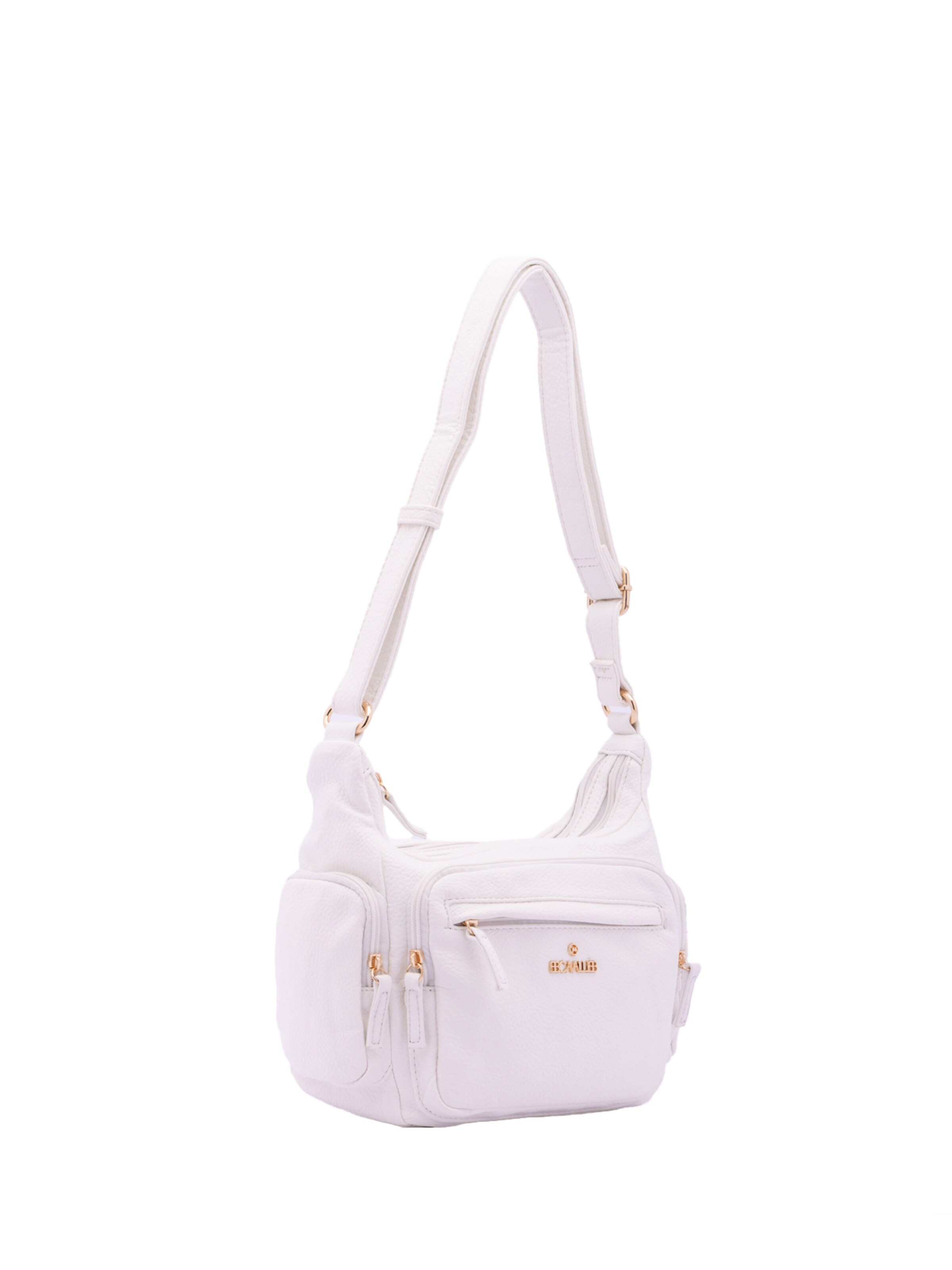Borsa a spalla 'Borsa a Spalla Donna B Cavalli Ecopelle Zip' di B. Cavalli in bianco