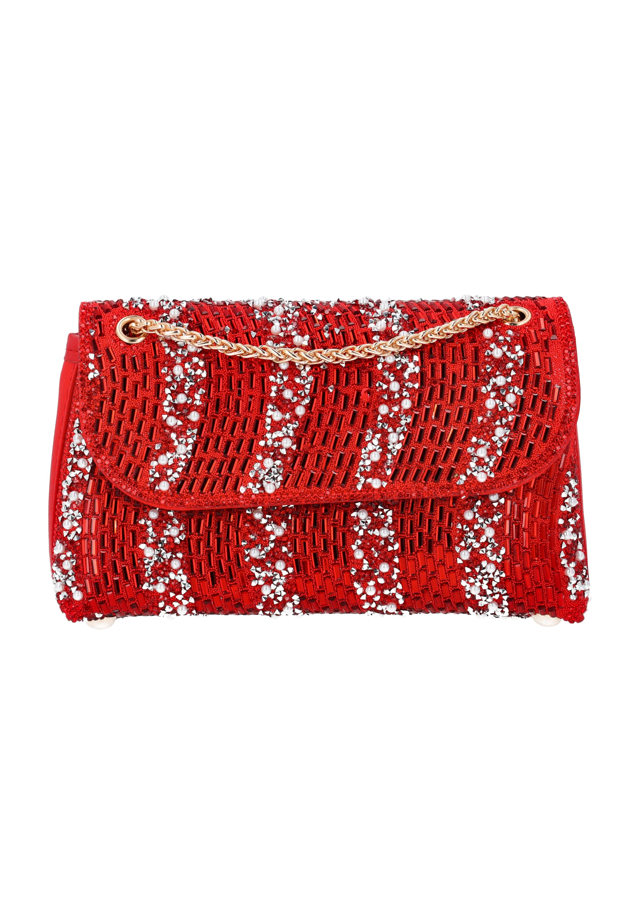 Sac bandoulière faina en rouge : devant