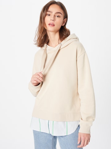 Sweat-shirt s.Oliver en beige : devant