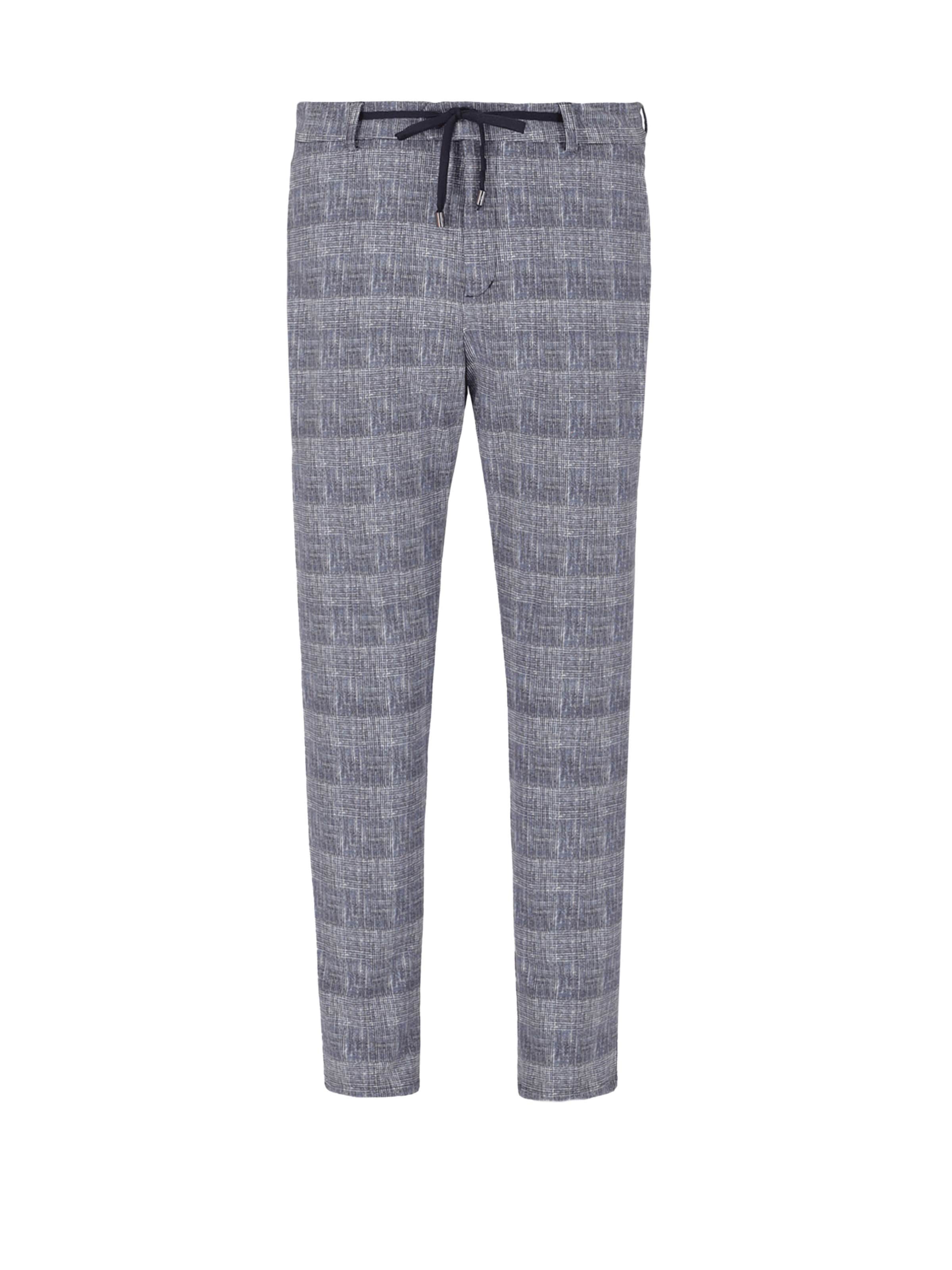 Distretto12 Chino 'Ayeres' in de kleur Marine / Wit, Productweergave