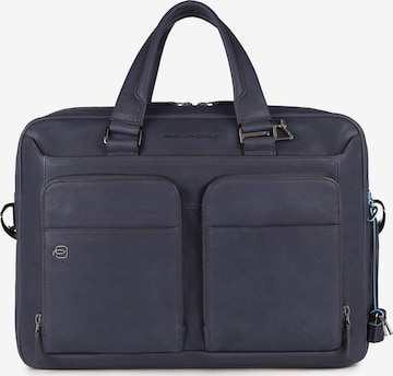 Piquadro Document Bag in Blue: front