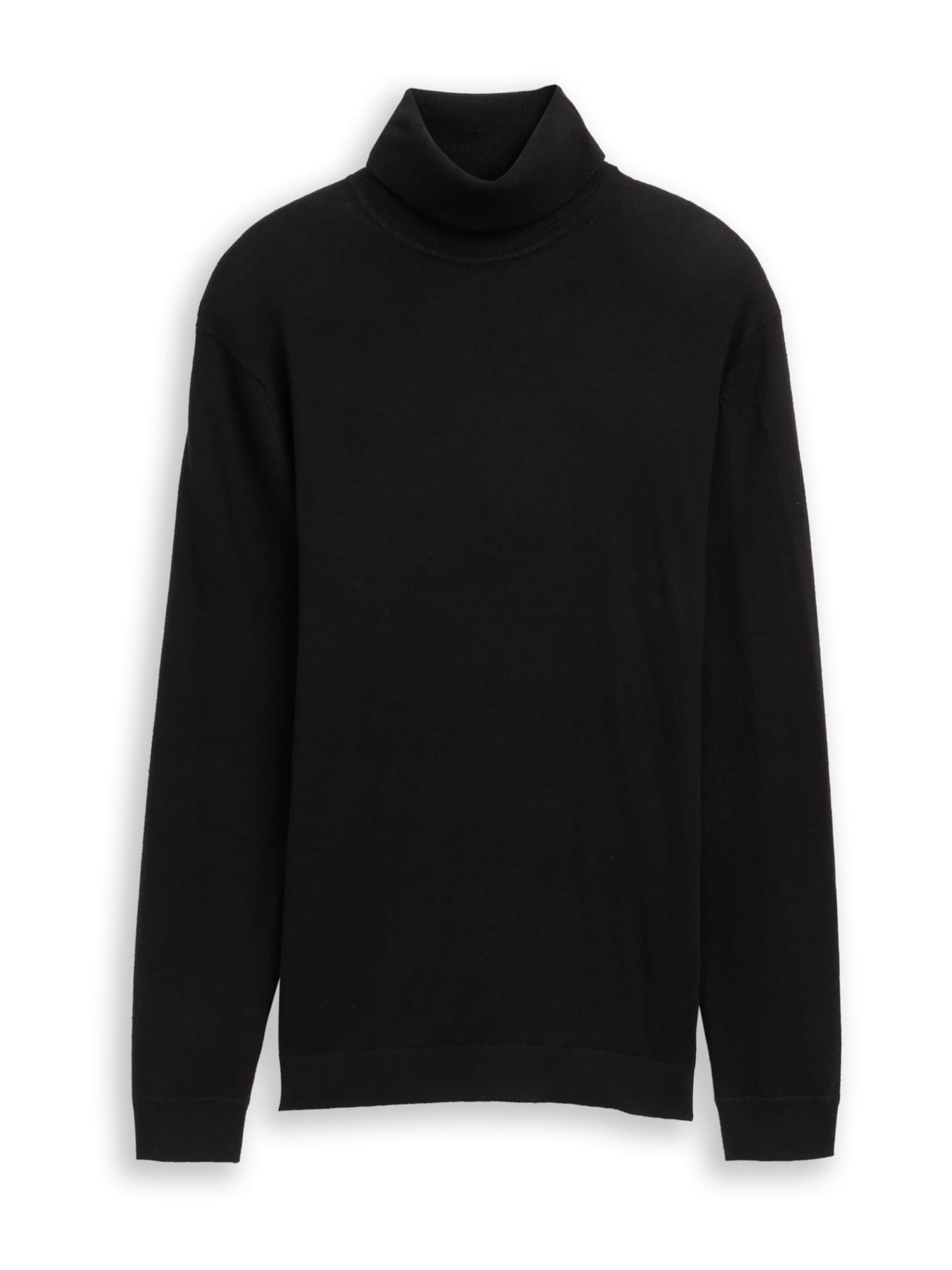 TOM TAILOR Sweater in Black: front