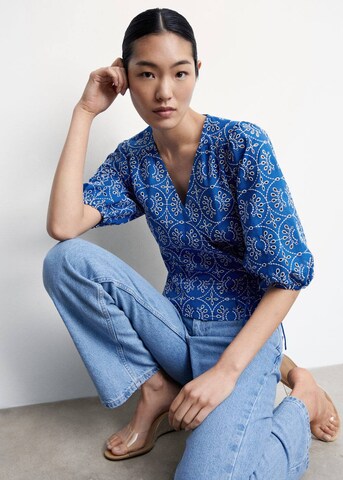 MANGO Blouse 'Zafi' in Blauw