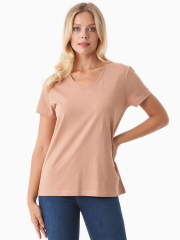 Organication T-Shirt in Beige: Vorderseite