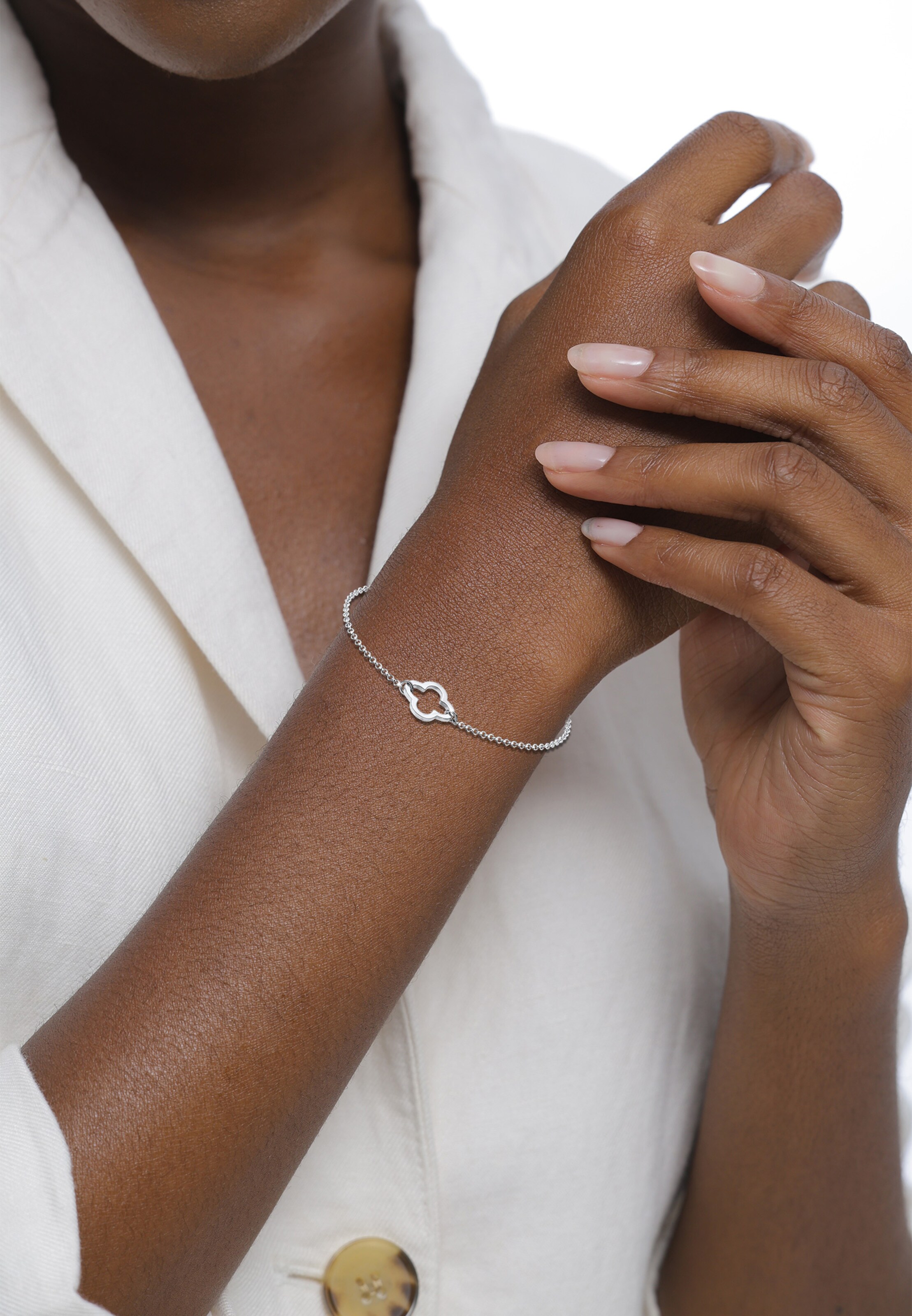 ELLI Náramek 'Kleeblatt' – stříbrná: přední strana