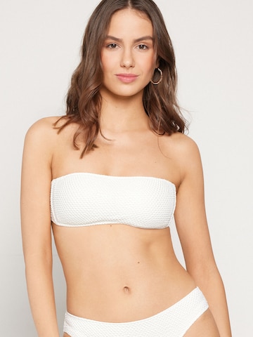 Tezenis Bandeau Bikinitop in Weiß: Vorderseite