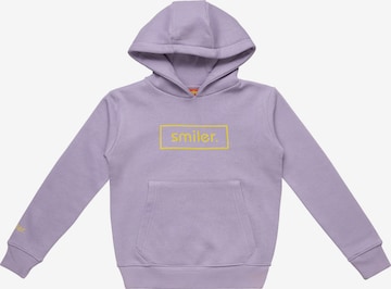 smiler. Sweatshirt 'Happy' in Purple: front