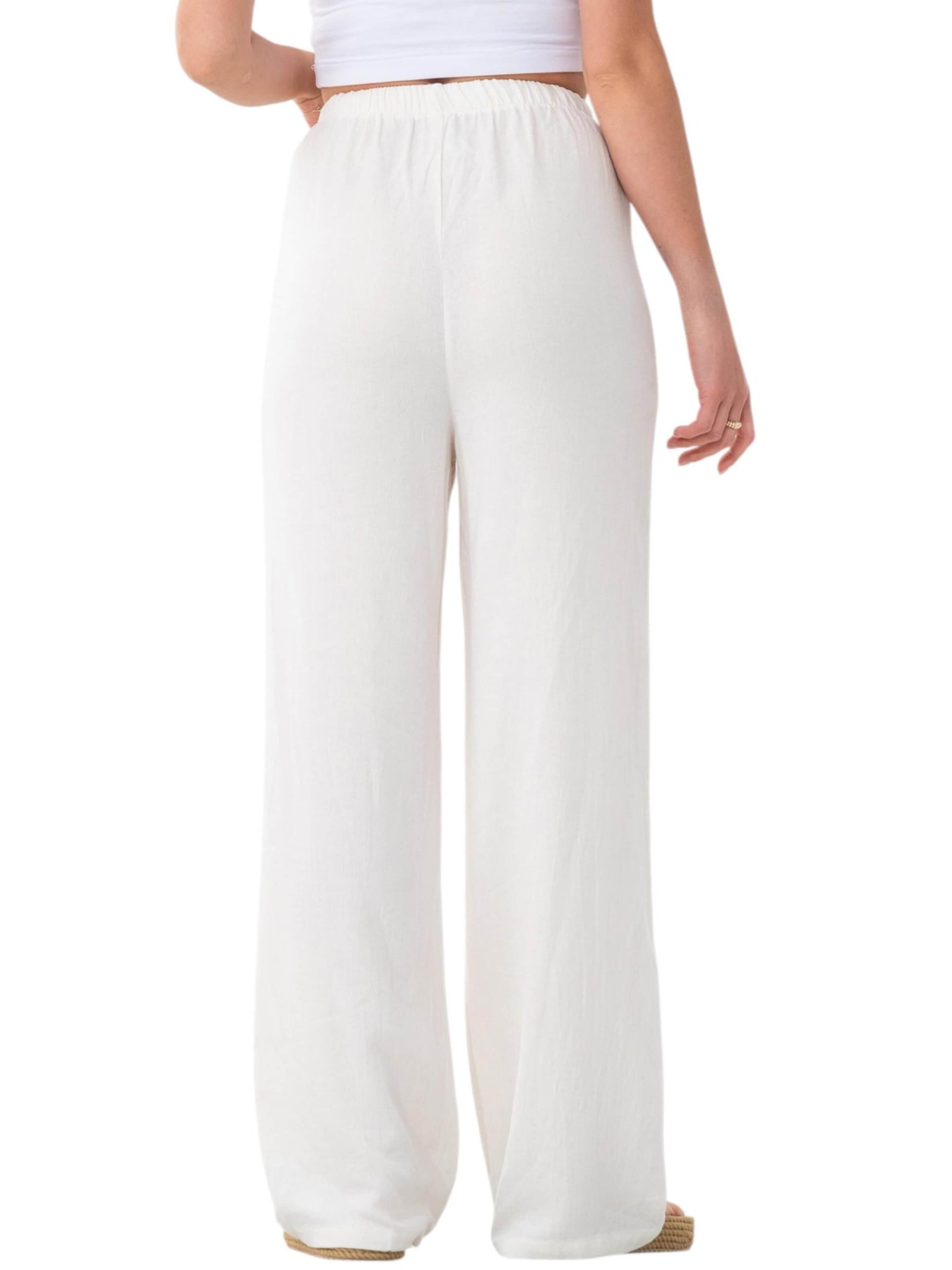 Wide Leg Pantalon 'SAIRA' WENOR en blanc