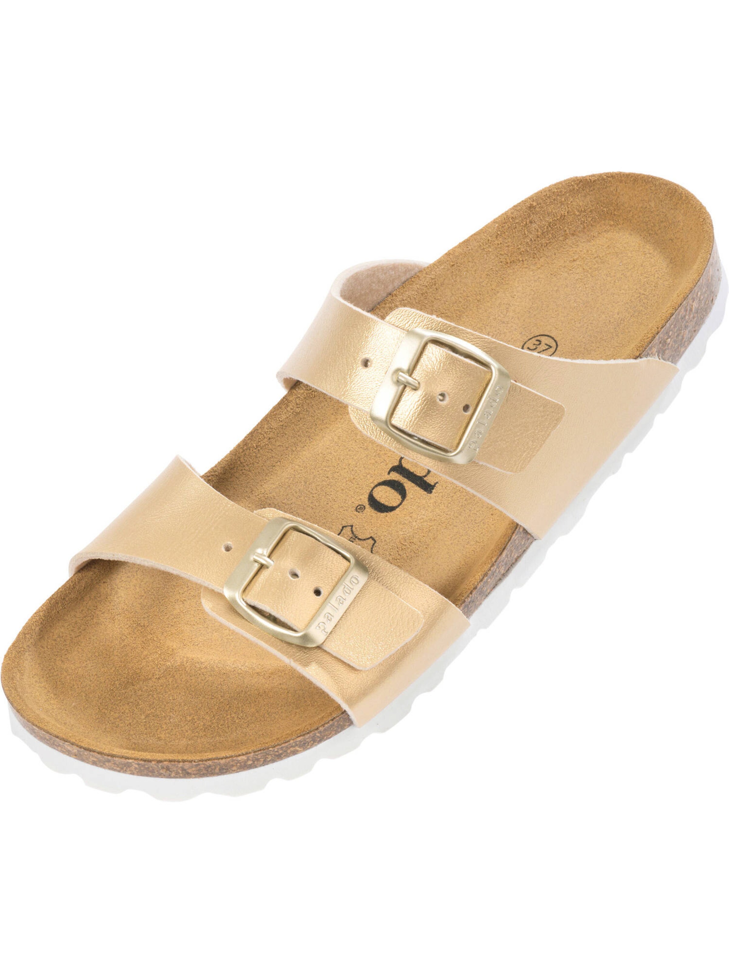 Palado Pantoletten 'Samos PF' in Gold: Vorderseite