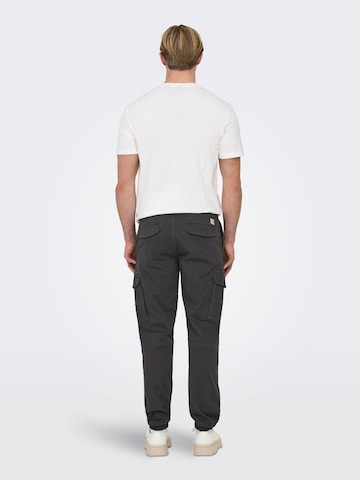 Only & Sons Tapered Cargo trousers 'Carter' in Grey