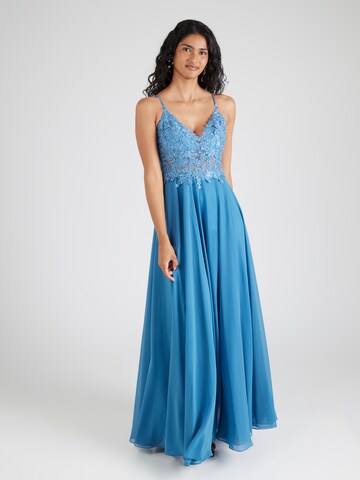 mascara Evening Dress in Blue: front