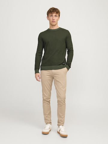 JACK & JONES Pullover 'JJEGlobe' in Grün