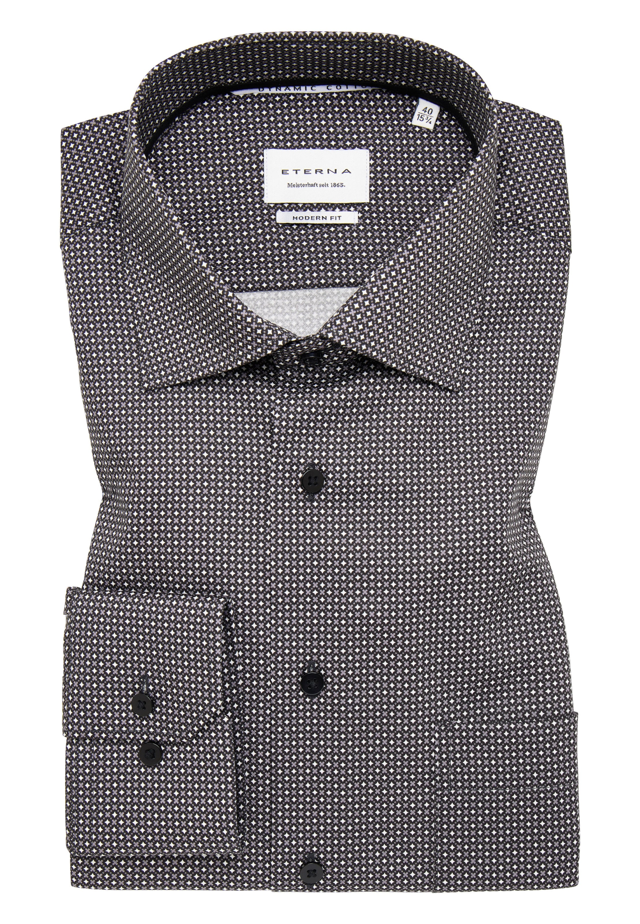 ETERNA Regular Fit Hemd in Grau