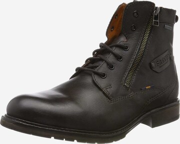 FRETZ MEN Lace-Up Boots in Black: front