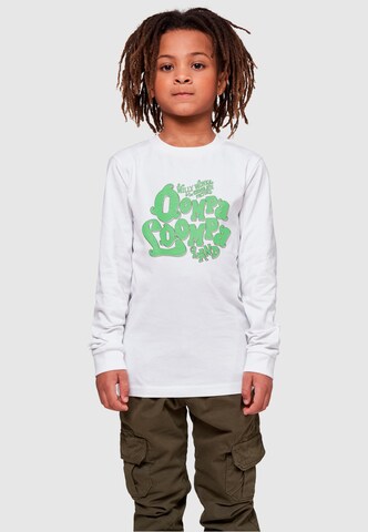 ABSOLUTE CULT Shirt 'Willy Wonka And The Chocolate Factory - Oompa Loompa Land' in Weiß: predná strana