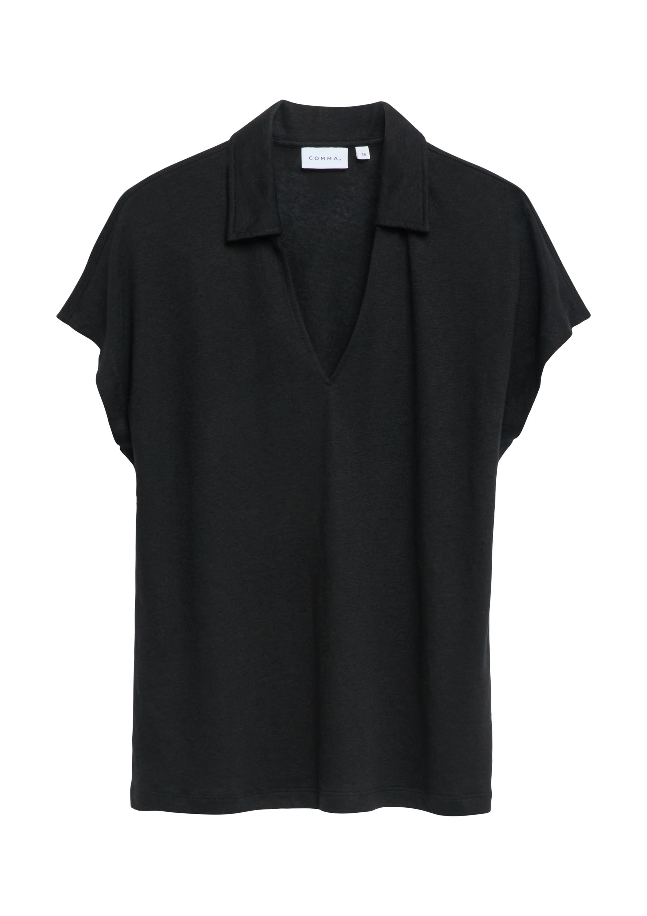 COMMA Poloshirt in Schwarz: Vorderseite