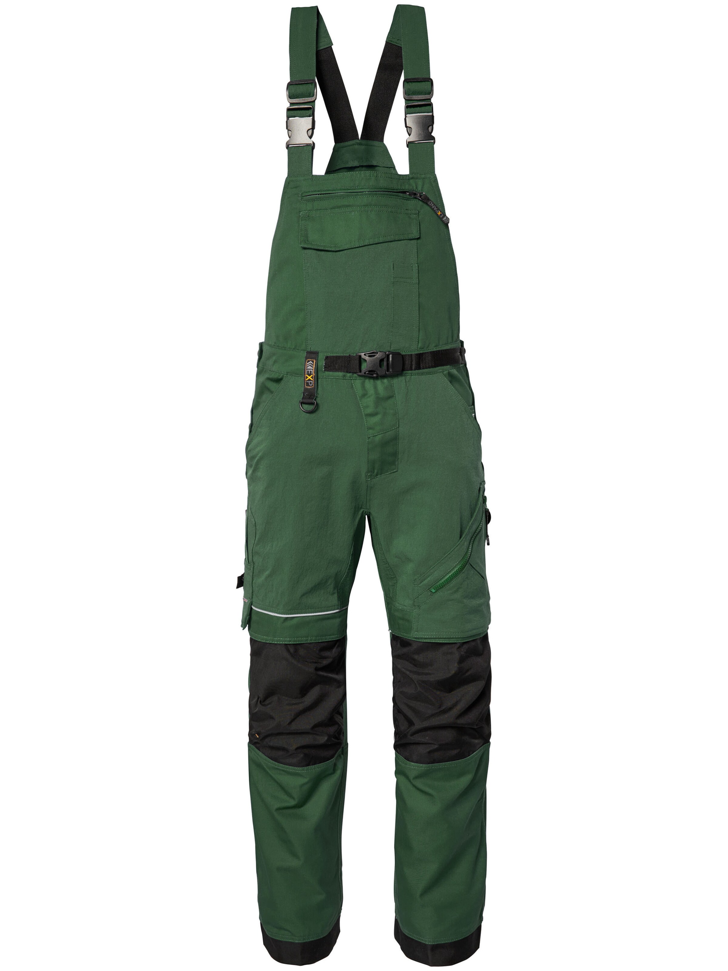 Expand Regular Overalls in Green: front