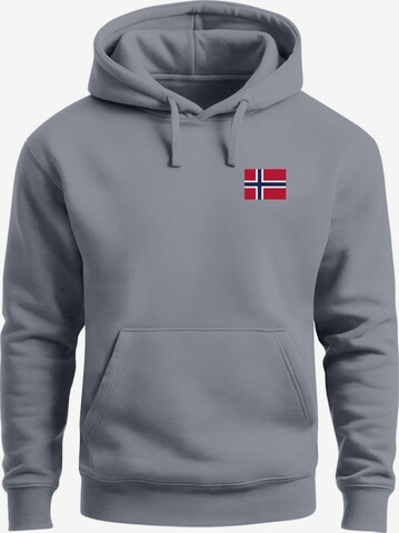 Neverless Sweatshirt 'Norwegen' in Grau: Vorderseite