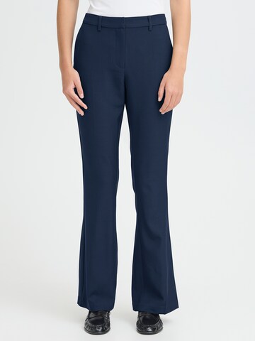 ICHI Flared Pants 'IHFAVA' in Blue: front