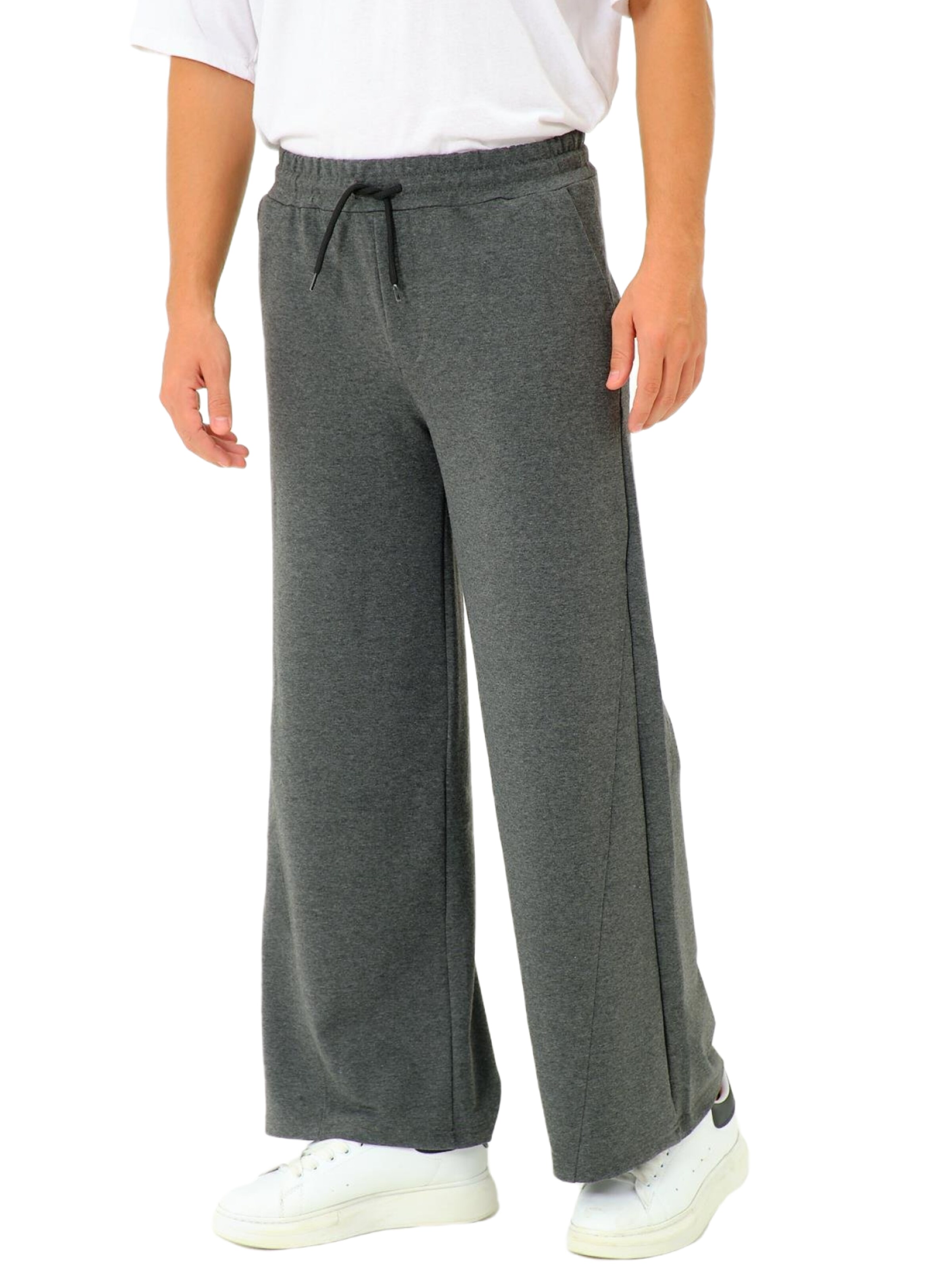C&City Wide leg Trousers in Grey: front
