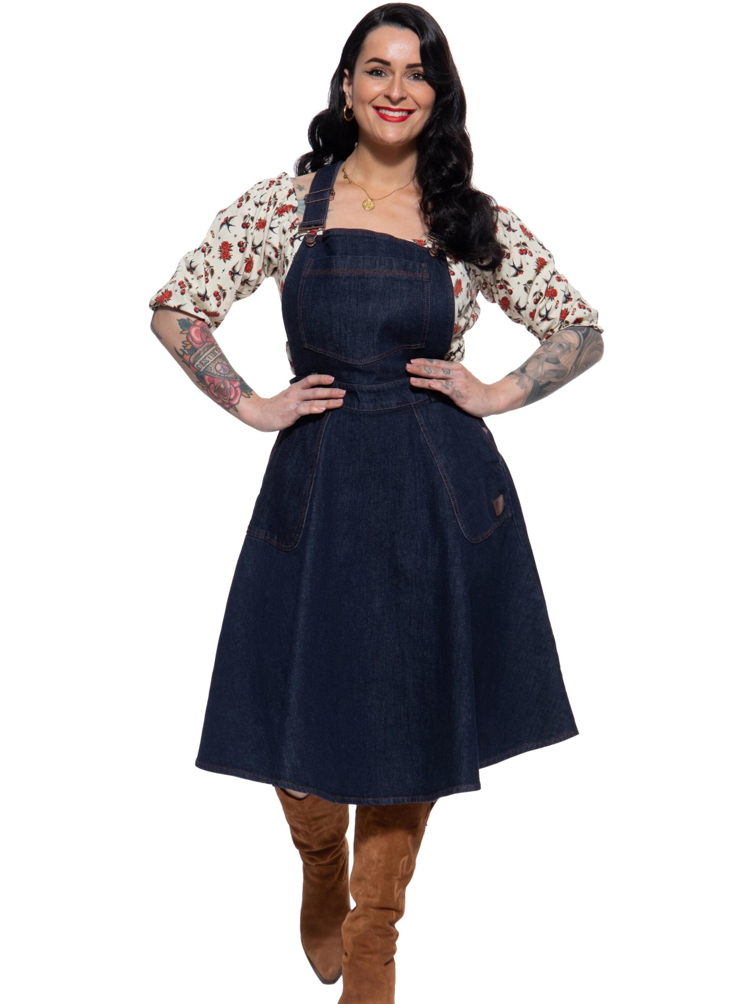 Queen Kerosin Dress 'Josie' in Blue: front