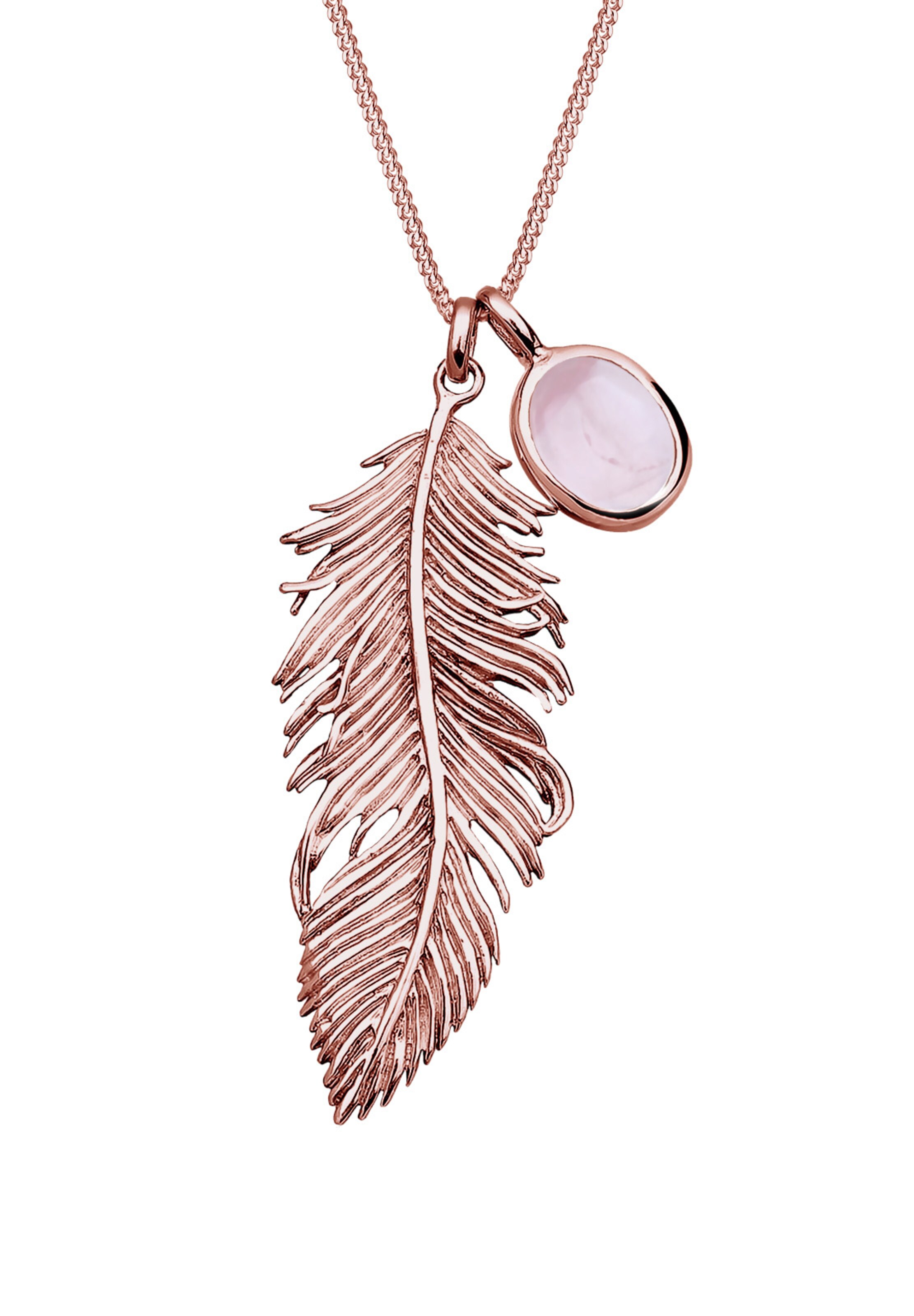 ELLI Ketting 'Feder' in Roze