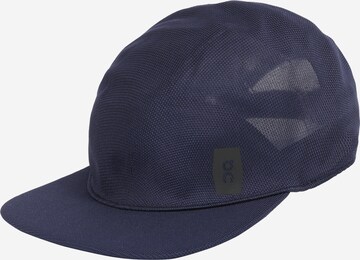 Cappello da baseball sportivo di On in blu: frontale