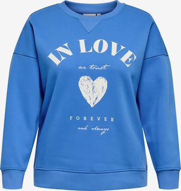 Sweat-shirt 'CARSOFIA' ONLY Carmakoma en bleu : devant