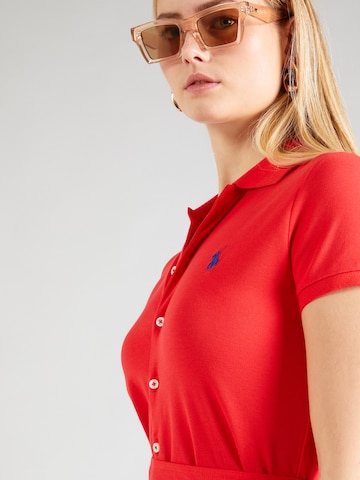 Polo Ralph Lauren Рокля тип риза в червено