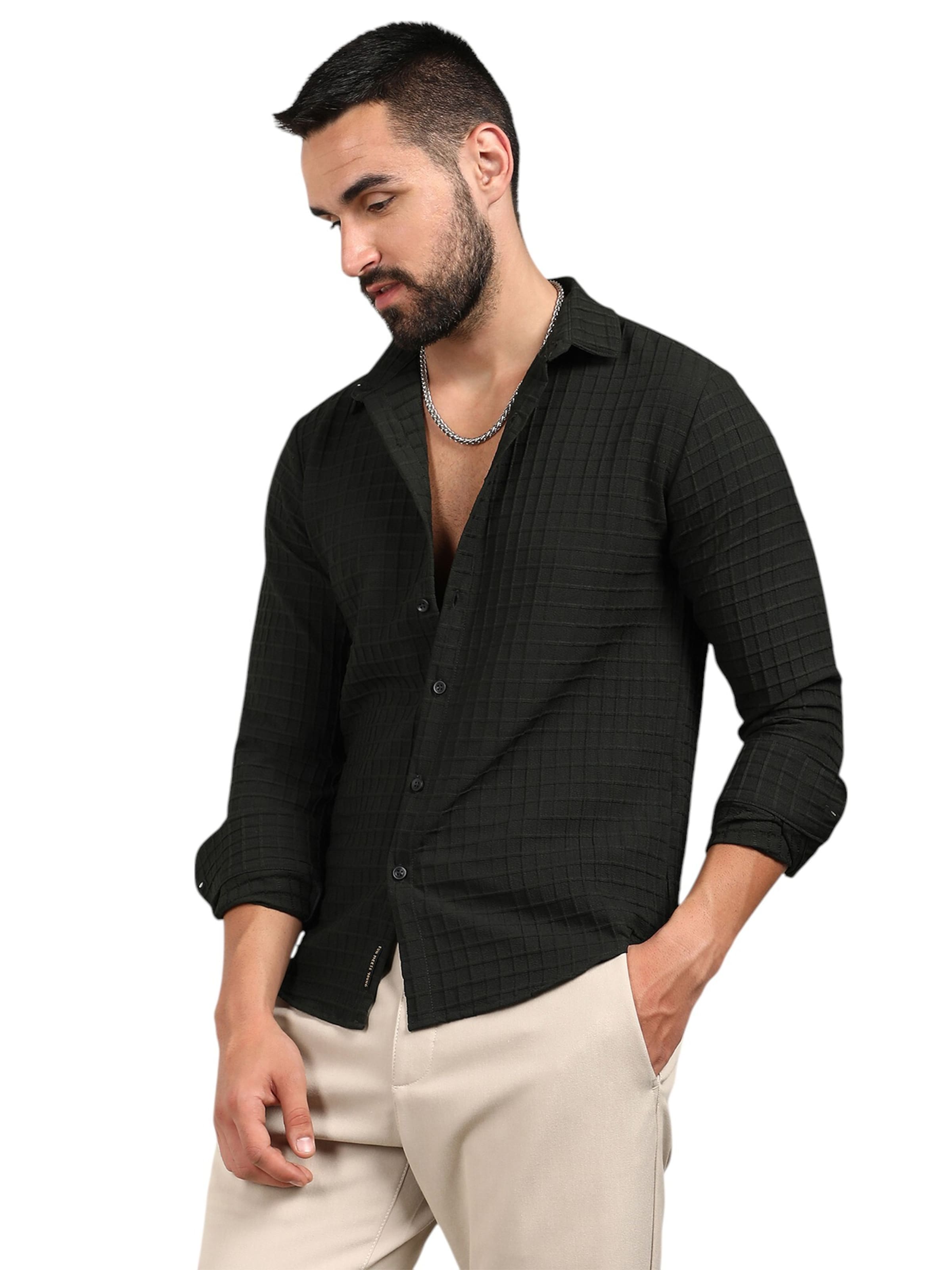 Campus Sutra Comfort Fit Skjorte 'Sunny' i sort