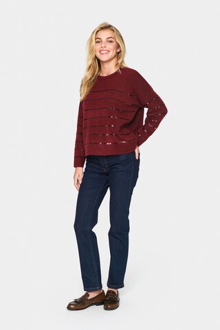SAINT TROPEZ Pullover 'Zylvier' i rød