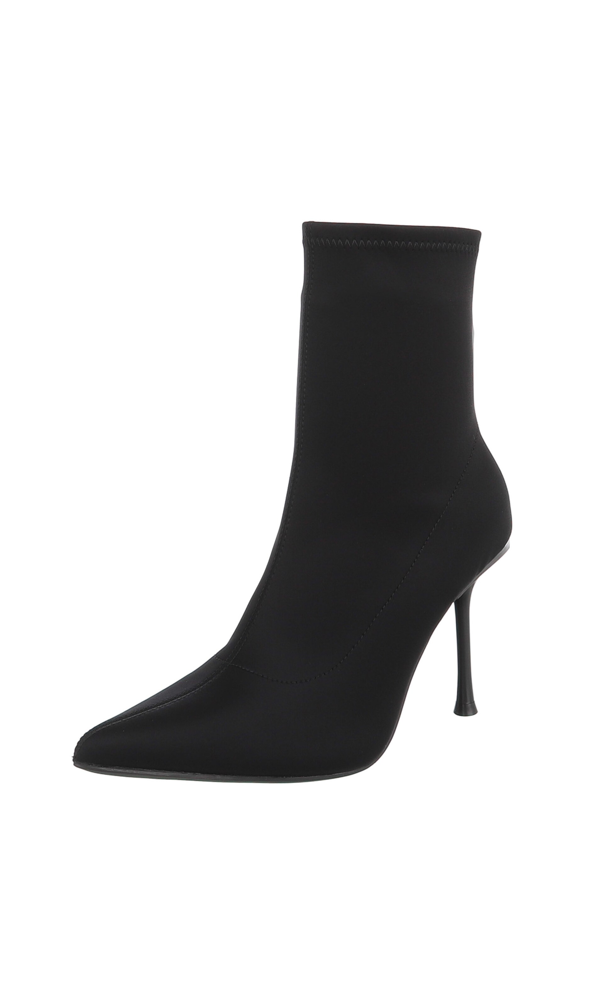 Ital-Design Stiefelette in Schwarz: Vorderseite