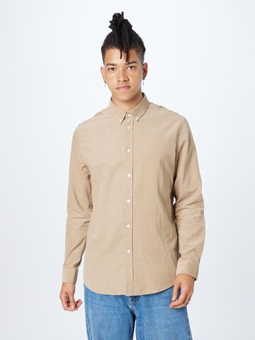 Samsøe Samsøe Regular fit Button Up Shirt 'Liam' in Grey: front