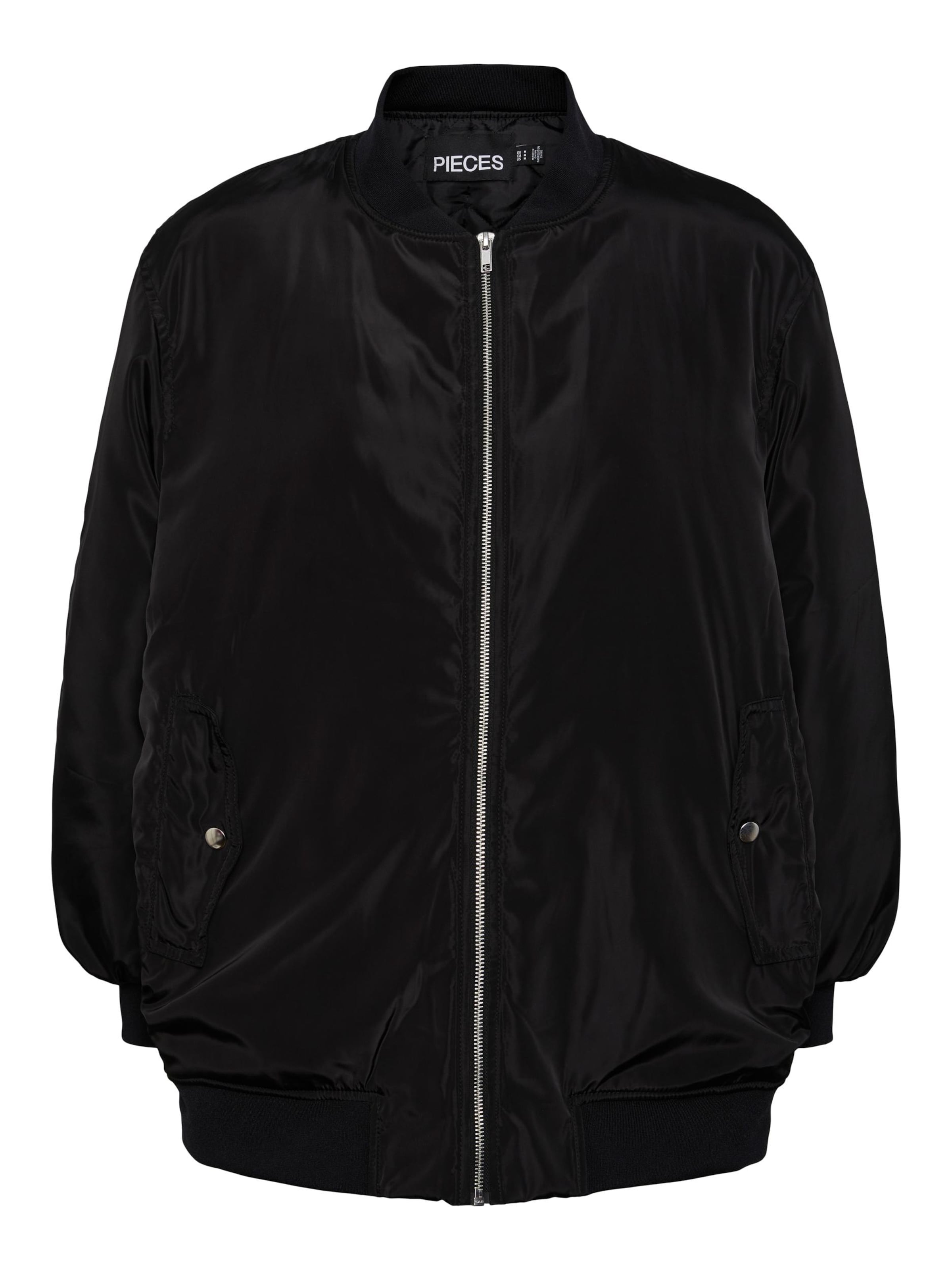 PIECES Prechodná bunda 'Danny' - Čierna: predná strana