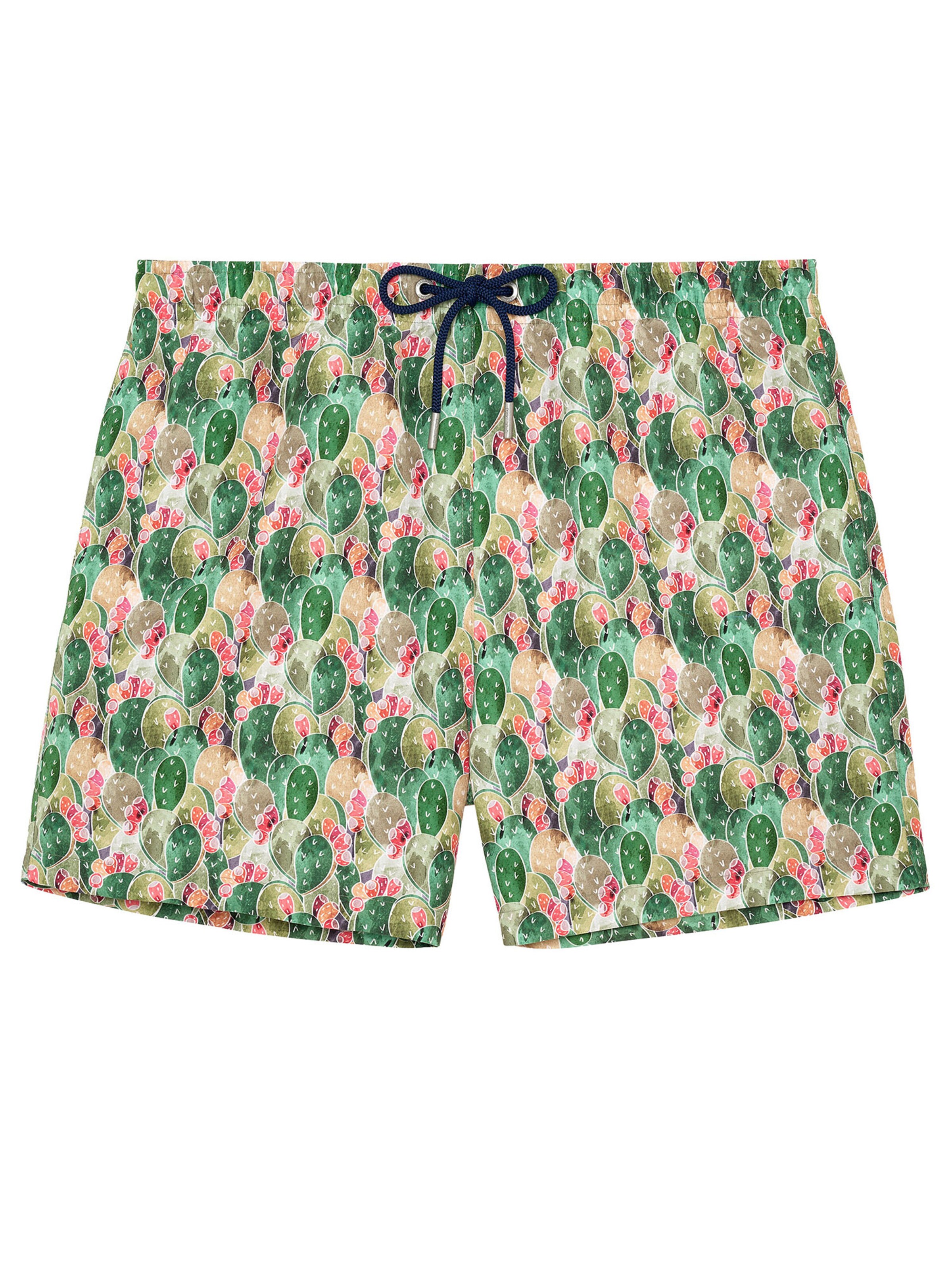 HOM Badeshorts ' Beach Boxer Taormina ' in Grün: Vorderseite