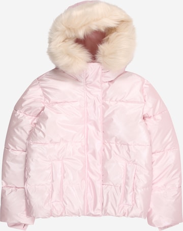 rožinė Abercrombie & Fitch Žieminė striukė: priekis