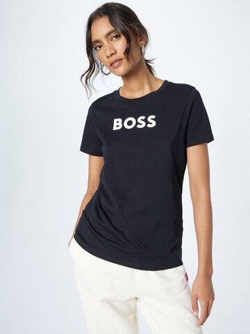 BOSS T-Shirt 'Elogo' in Schwarz: Vorderseite