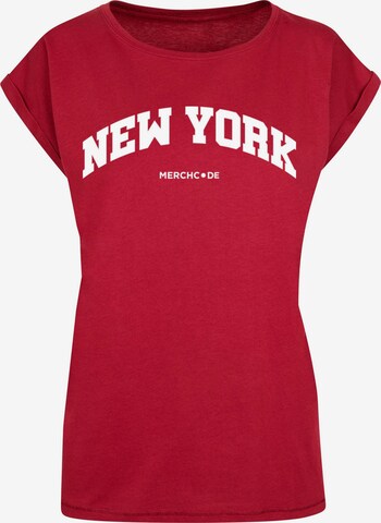 Merchcode Shirt 'New York' in Rot: predná strana