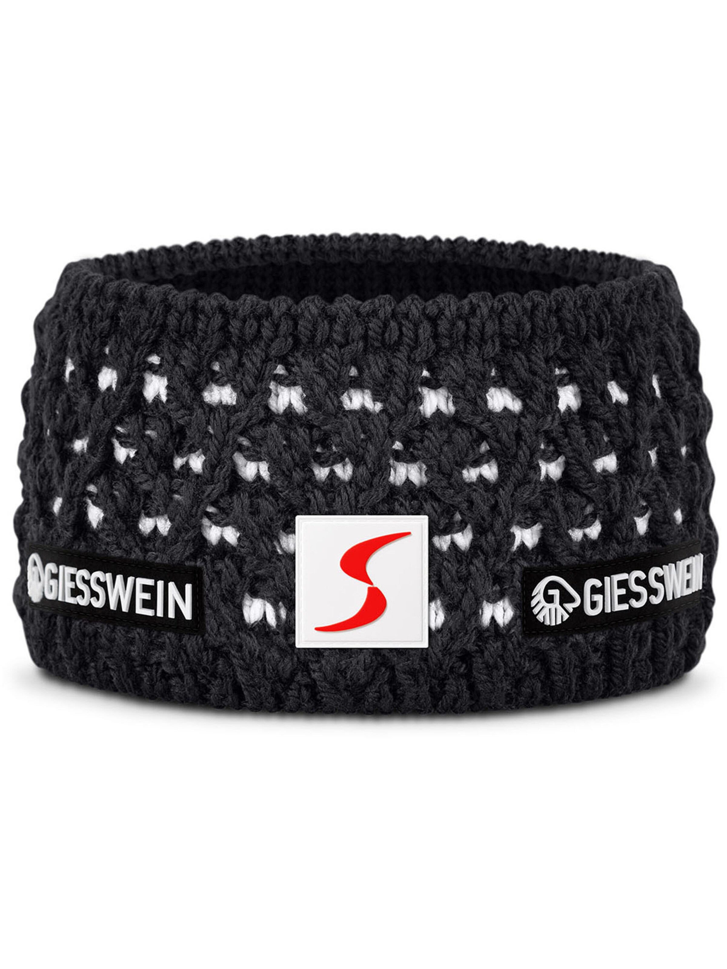 GIESSWEIN Stirnband 'Adelboden' in Schwarz: Vorderseite