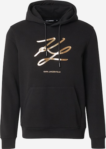 Karl LagerfeldSweater majica - crna boja: prednji dio